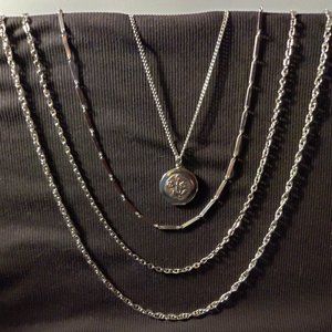 Vintage 4 Strand Necklace with Locket